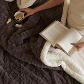 极速冬季 保暖加厚羊羔绒毯o子双层珊瑚绒毛毯P沙发盖毯办公室休闲