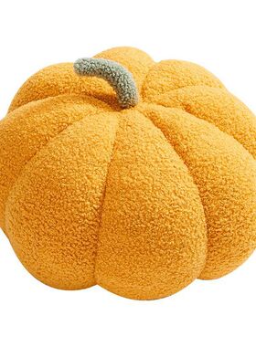 新品装饰推荐南瓜抱枕毛绒摆件轻奢创H意家居酒店样板房客厅沙发
