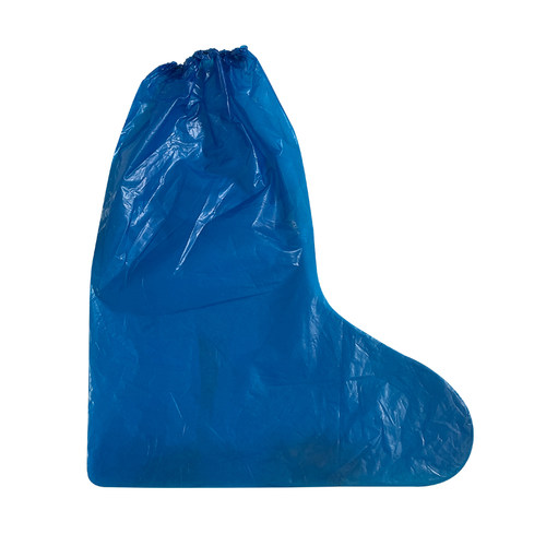 极速新款一次性塑料鞋套猪场用加厚长筒鞋套养殖场靴V套50只兽用