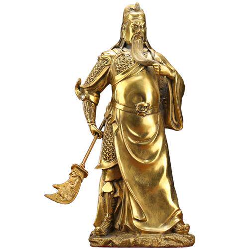 极速纯铜招财关公像供奉神像x摆件财神爷铜像佛像关羽关二爷武财