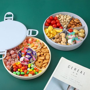 零食盘干果水果收纳盒 速发密封分格果盘大号家用客厅茶几202新款