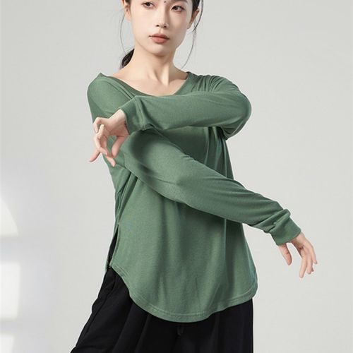 速发舞圆摆舞松上衣古典舞舞演蹈出服中国宽艺考练功服老师上课