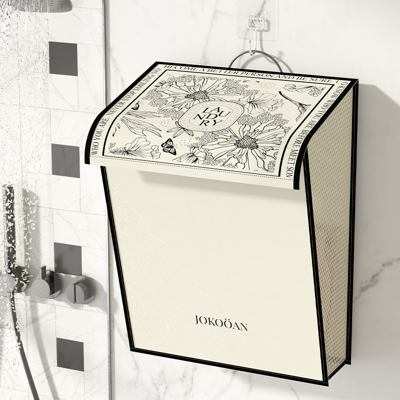 速发家用脏衣篓脏衣生免打孔折叠卫篮间放脏衣壁可折叠服挂式收纳