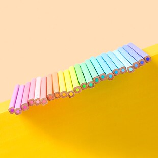 速发Marco Fashion Pastel Color Pencils SQUARE shape 12/24 An