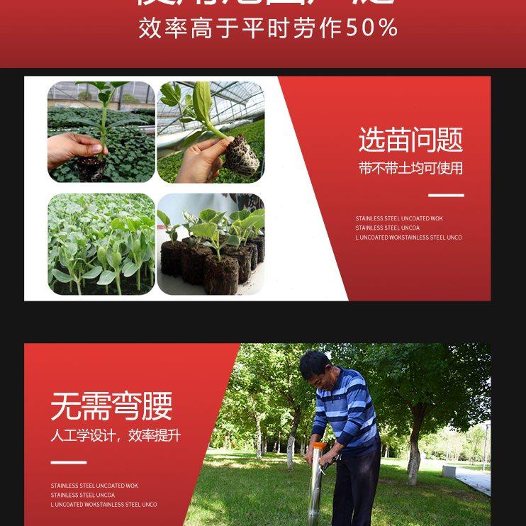 栽苗神器农用不锈钢插秧种植种苗点播播种种菜西瓜辣椒移栽移苗器