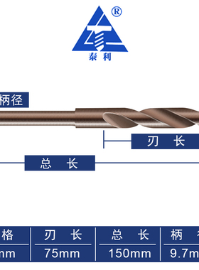 小柄麻花钻不锈钢钻头高速钢转钢铁打孔12 14 16 18 2022 26 30mm