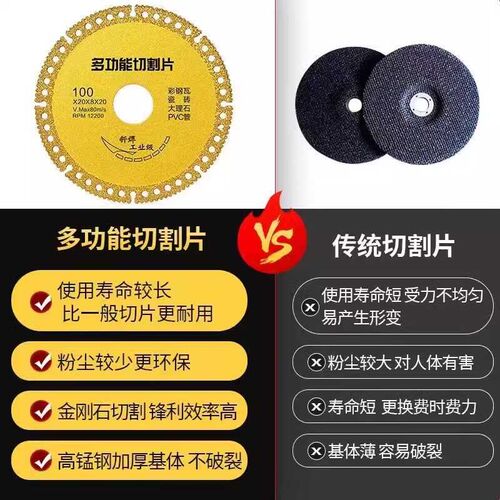 热销多功能复合片彩钢瓦PuCV木材岩板瓷砖切割打磨角磨机专用切割