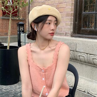元气可爱~丁走走粉色贝w雷帽女夏季薄款透气大头围显脸小画家