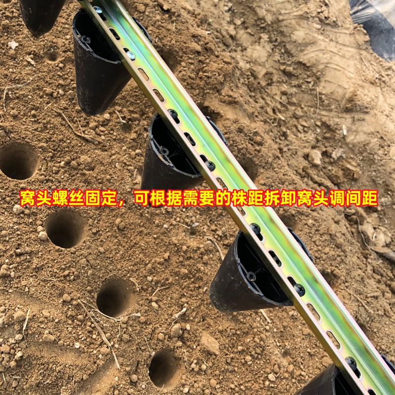 热销打窝栽苗器农用打孔栽草莓神器打穴压窝定植器V大棚种植蔬菜