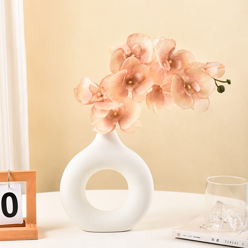 速发蝴蝶兰假花摆摆高轻奢设端餐桌装饰品花卉花艺花件仿生花