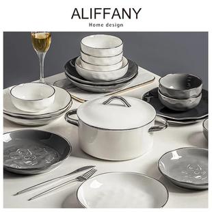 ALIFFANY釉下彩餐具碗碟套装 家用轻奢高级感乔迁餐具套装 2025新款