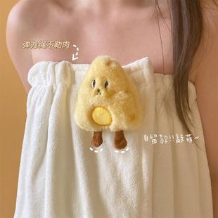可爱家用吸水速干可穿可裹浴袍裹巾大人毛巾三件套浴裙 浴巾女夏季