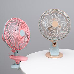 插电台扇小型静音家用摇头夹扇 床头小风扇学生宿舍电风扇夹子式