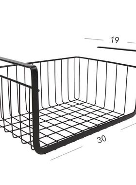 btv4加粗款衣柜收纳挂篮桌下隔板架吊柜置物架厨房橱柜分层置物架