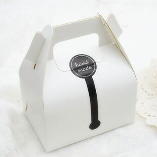 极速10Pcs Kraft Papers Cake Boxes With Transparent WWindow F