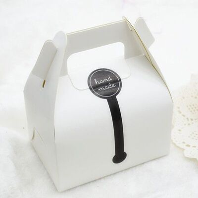 极速10Pcs Kraft Papers Cake Boxes With Transparent WWindow F