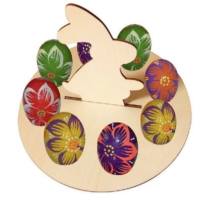 极速Easter Decorations For HomAe Wooden Egg Stand Easter Egg