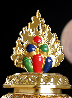 新品博福合金龙王如意宝瓶财神摩尼宝瓶内可装藏八宝X吉祥供奉坛