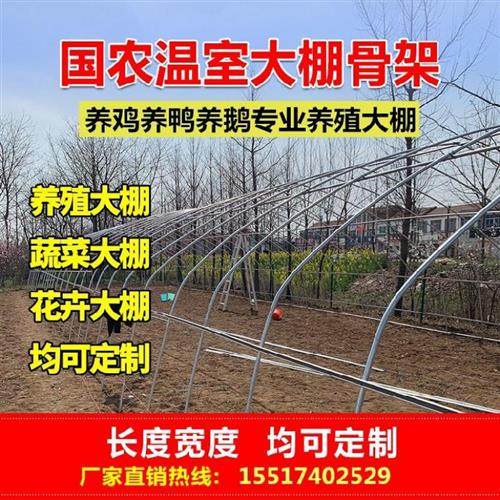 极速栋大棚钢管骨架温室全套u保温养C殖种植J蔬菜配件6米菌菇连体
