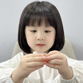 极速儿童女假发j女孩甜美可爱真发假发儿童女假发女宝逼真学生头