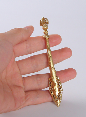 新品黄铜尼泊尔复古m文殊菩萨宝剑供奉用品降魔金刚杵挂件随身情