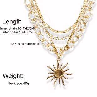 Accessories multi temperamewnt pendant layer sunflower 极速