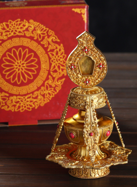 新品博福黄铜雕花贲m巴壶家用尼泊尔工艺供奉文巴壶宝瓶净水壶大