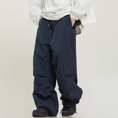 CTB啤酒队长 美式抽绳工装裤男女休闲直筒伞兵裤hiphop爵士舞裤子