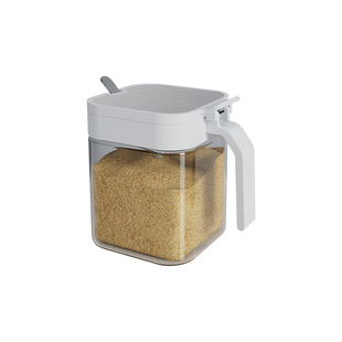盐罐调料组合套装 盐味精调料盒家用厨房轻奢欧式 方形调味盒玻璃罐
