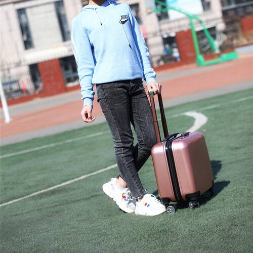 热销新品学生小孩卡通订制旅行儿童小D型登机箱可定16寸18寸骑行