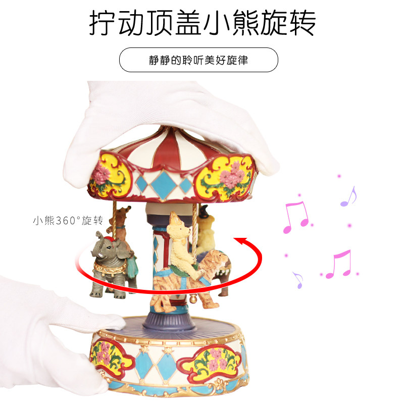 热销八音盒机芯发条式小女生的生日礼物女M孩男孩儿童节样板房装