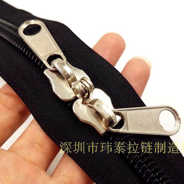 热销拉杆箱e拉链头配件行李箱拉头锁孔头尼龙拉链头箱包拉链5810