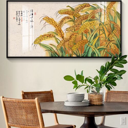 热销穗穗平安装饰画沙发背景墙面画现代简约客厅R餐厅饭厅丰收麦