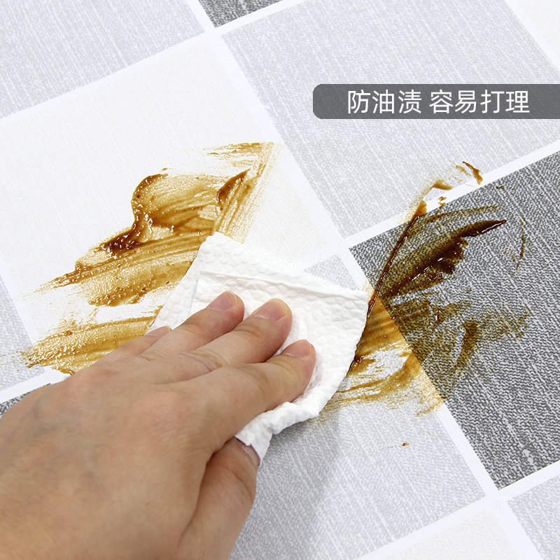 热销厨房地贴防水k地板防油防滑 地面地砖贴纸自粘家用欧式可裁剪