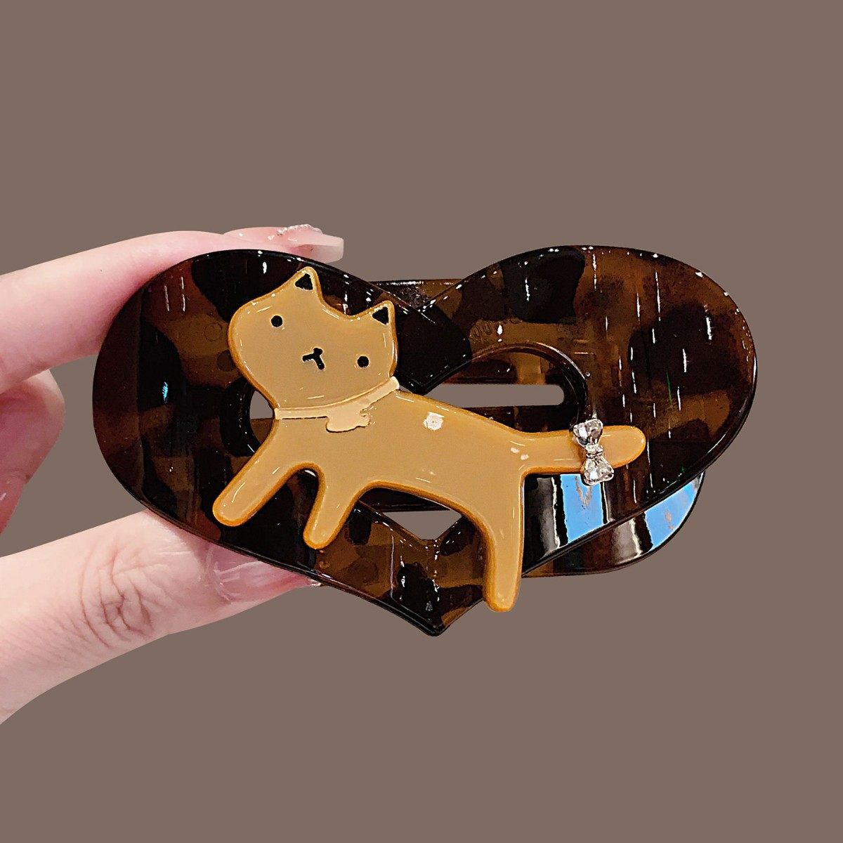 2026新款豹纹猫咪发夹女后脑勺大号盘发抓夹感时尚一字发卡子,饰品/流行首饰/时尚饰品新,民族风发饰,淘宝优惠券,粉丝福利购,淘宝优惠卷