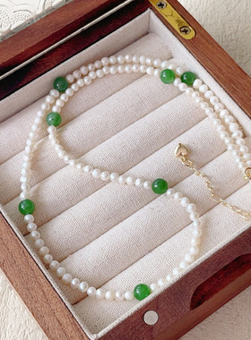 新中式淡水珍珠项链小众气质设计感毛衣链中国风轻奢感项饰女