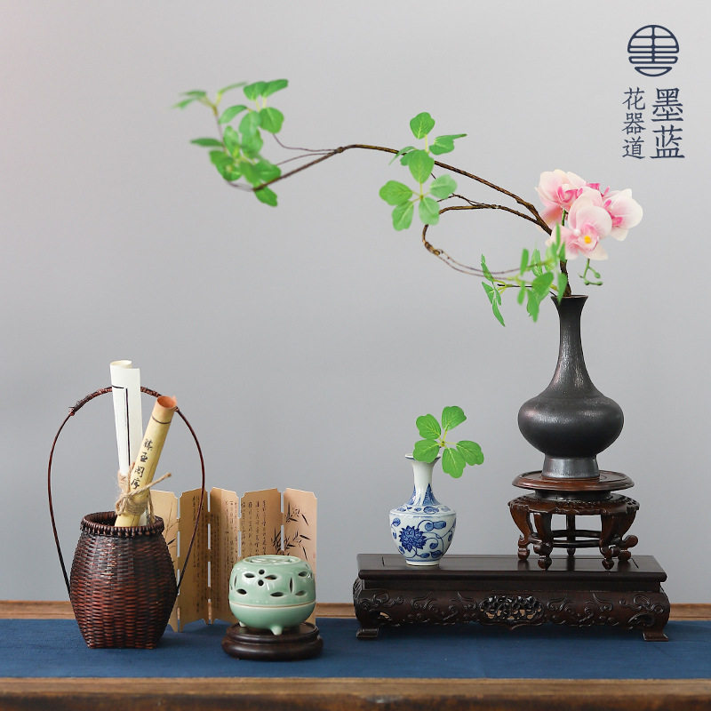 室内景观花瓶套装桌面客厅绿植造景干花装饰花艺仿真花束茶席摆件