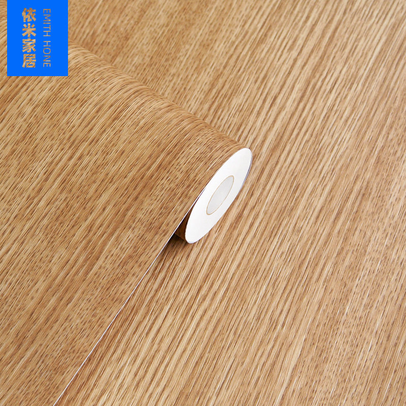 韩版PVC木纹贴纸自粘墙纸壁纸展柜家具翻新加厚带导气槽贴膜HD007