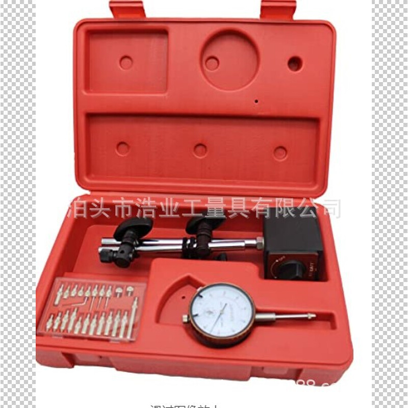 60KG磁力表座60x50x5+0-1百分表+22件套指示表配件 套装量具
