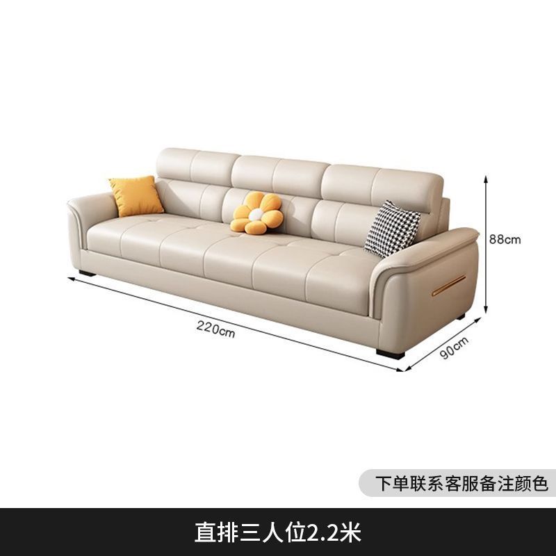 皮沙发真皮沙发小户型客厅猫抓皮现代新款直排三四简约皮沙发其他
