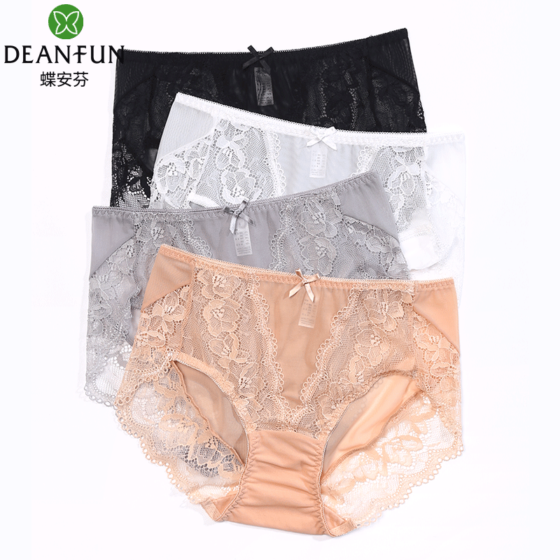 蝶安芬网纱薄款女纯棉裆内裤