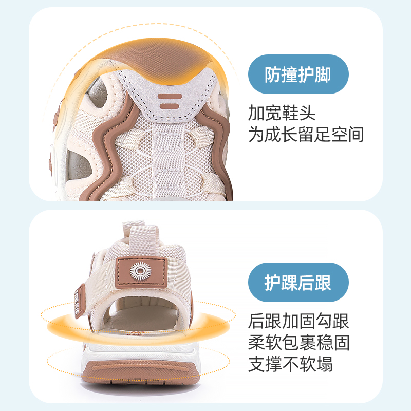 赫利俄斯儿童运动鞋2025新款夏季男童防滑防水透气女童3-6越步鞋