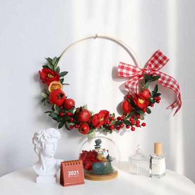 极速1/5bPcs 8-33cm Home Decor Bamboo Ring Wooden Circle Roun