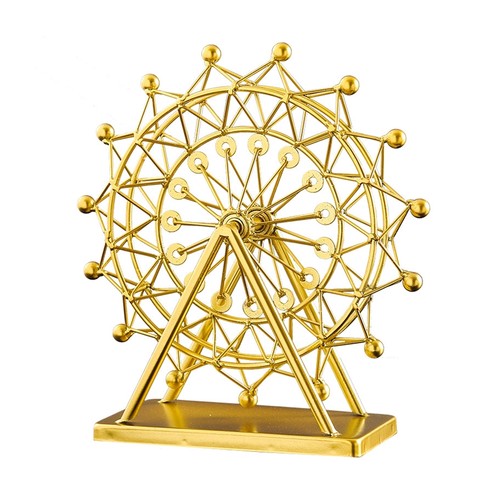 极速厂家2023新款北欧insy铁艺摩天轮摆件创意可旋转摩天轮模型客