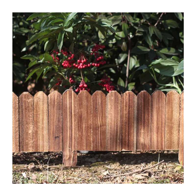 极速花园围栏栅栏弧形围栏u木栅栏炭化防腐木质围栏阳台装饰围栏