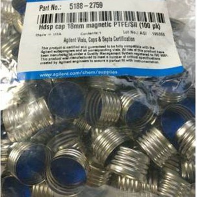 极速新品螺口样品瓶j盖,货号5188-275F9 18mm铝制瓶盖带隔垫询价