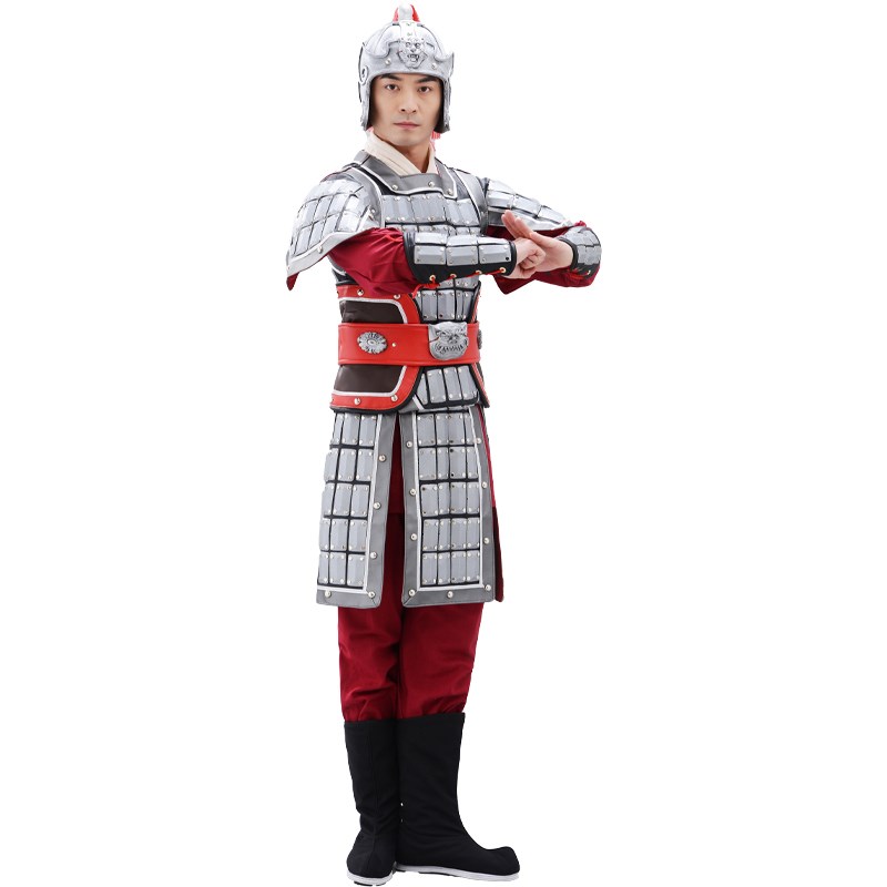 极速古代a三国将军盔甲战袍铠甲演出服岳飞元帅成人影视剧摄影盔