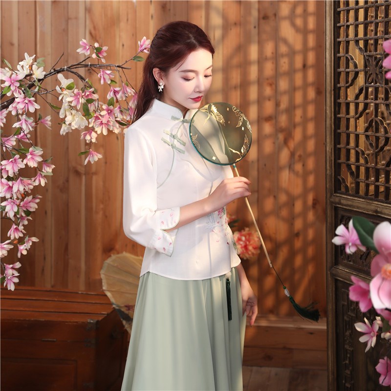 极速民国风复古女装改良汉服旗袍B中式伴娘服唐装中国风学生日常