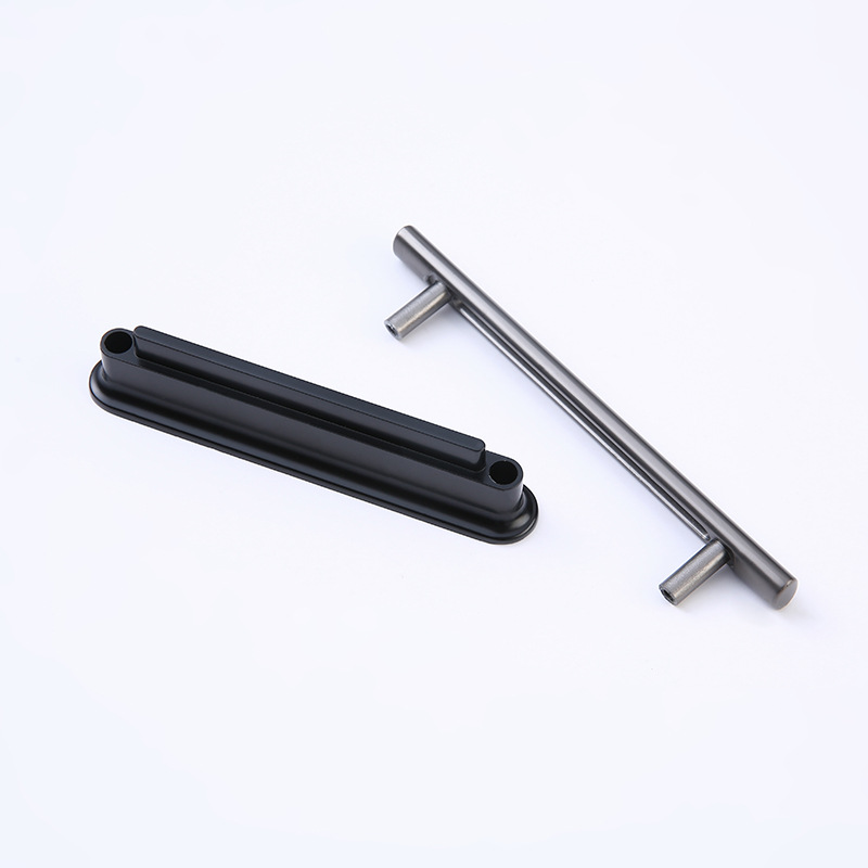 极速锌合金双层拉手柜门抽屉w橱柜衣柜门把手轻奢现代简约单孔五