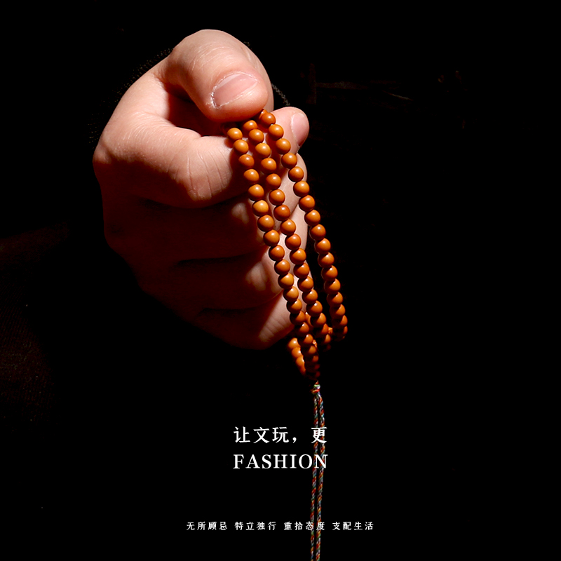 极速精品天然橄榄核正圆珠散珠手串长串素籽素串光珠X文玩手链佛